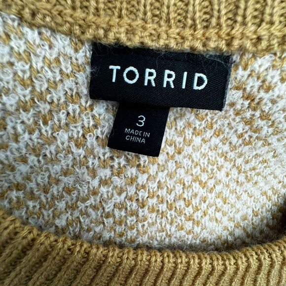 TORRID | Size 3 22/24‎ Cheetah Leopard Animal Print Long Sleeve Pullover Sweater - Picture 4 of 9